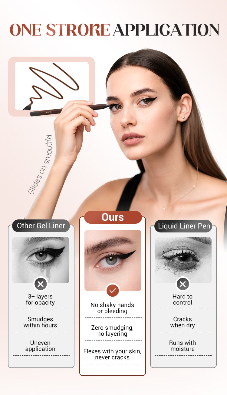 💜 1+1 GRATIS Vodootporni Gel Eyeliner – Dugotrajna i Precizna Linija Kvalitetno