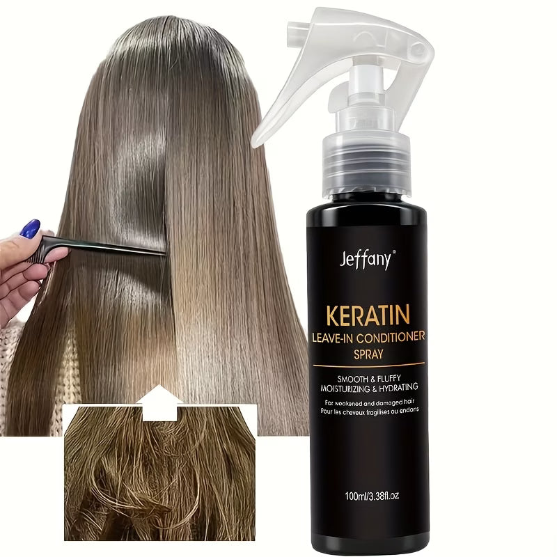 Keratin Hair Serum Oil Spray – Instant Sjaj, Volumen & Frizz Control (100ml / 3.38Oz) Kvalitetno