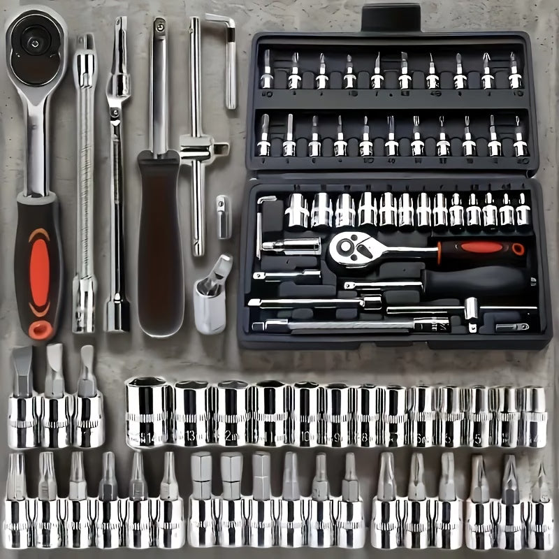 Chrome Vanadium Set Nasadnih Ključeva 46 Dijelova 🔧 Kvalitetno