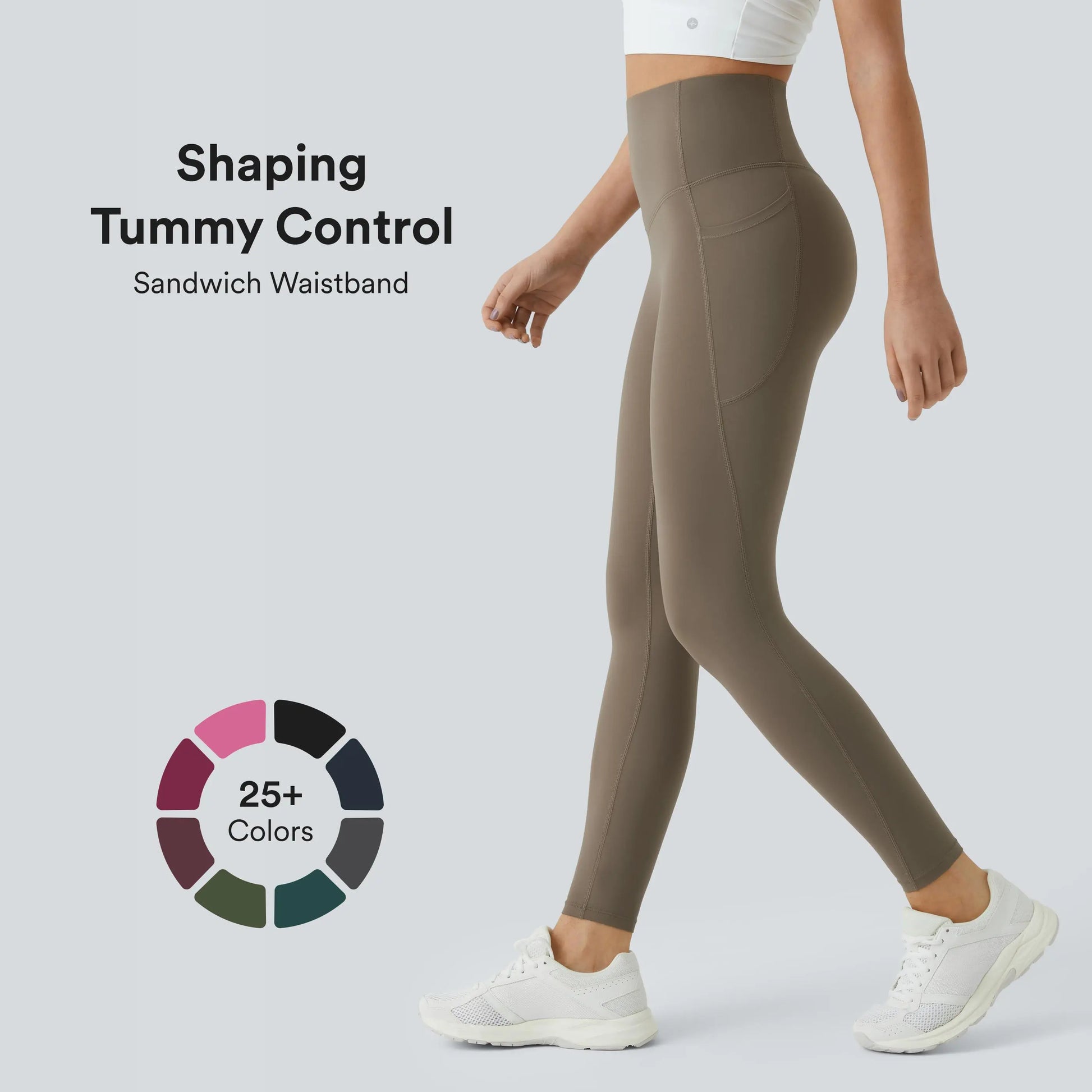 Halara UltraSculpt™ Helanke visokog struka sa kontrolom stomaka i džepovima 💖 Kvalitetno