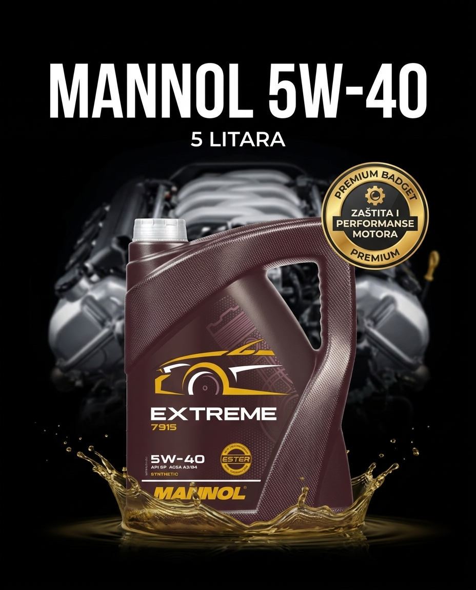 MANNOL 5W-40 5L – Motorno Ulje za Benzin i Dizel Kvalitetno