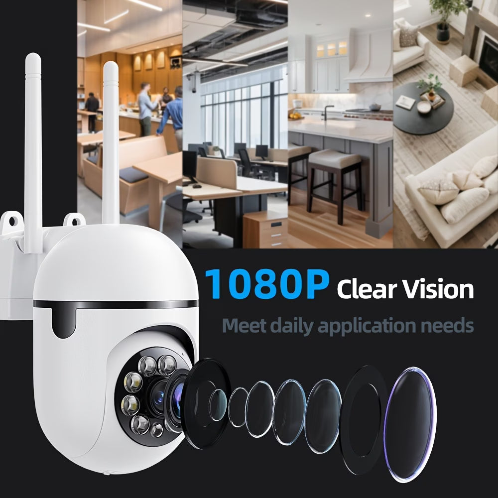 1080P HD WiFi Sigurnosna Kamera – Noćni Vid u Boji, Detekcija Pokreta, Dvosmjerna Komunikacija i Live Praćenje preko Mobitela Kvalitetno