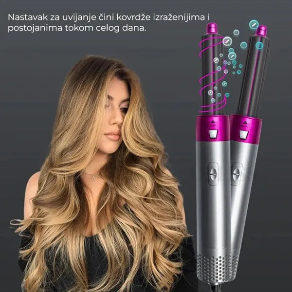 Air Styler - 5u1 Stajler sa nastavcima za oblikovanje kose Kvalitetno