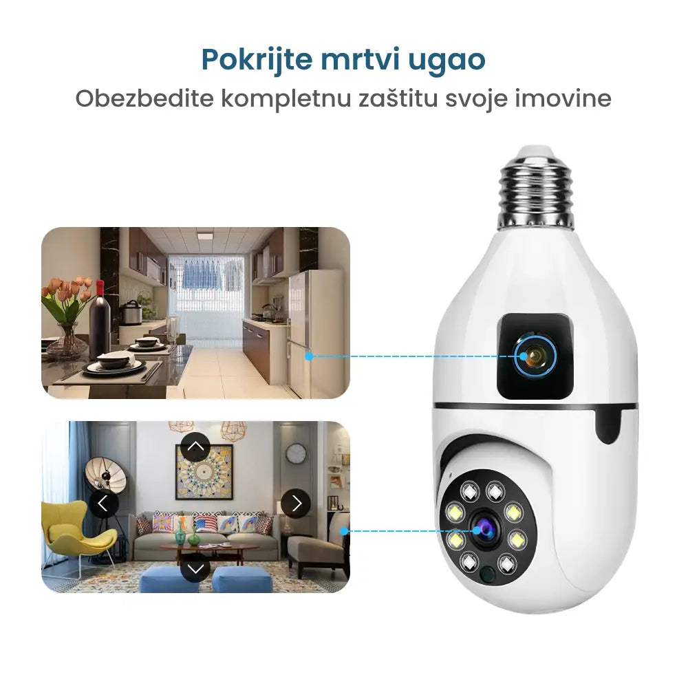 Dvostruka rotirajuća kamera u obliku sijalice Kvalitetno