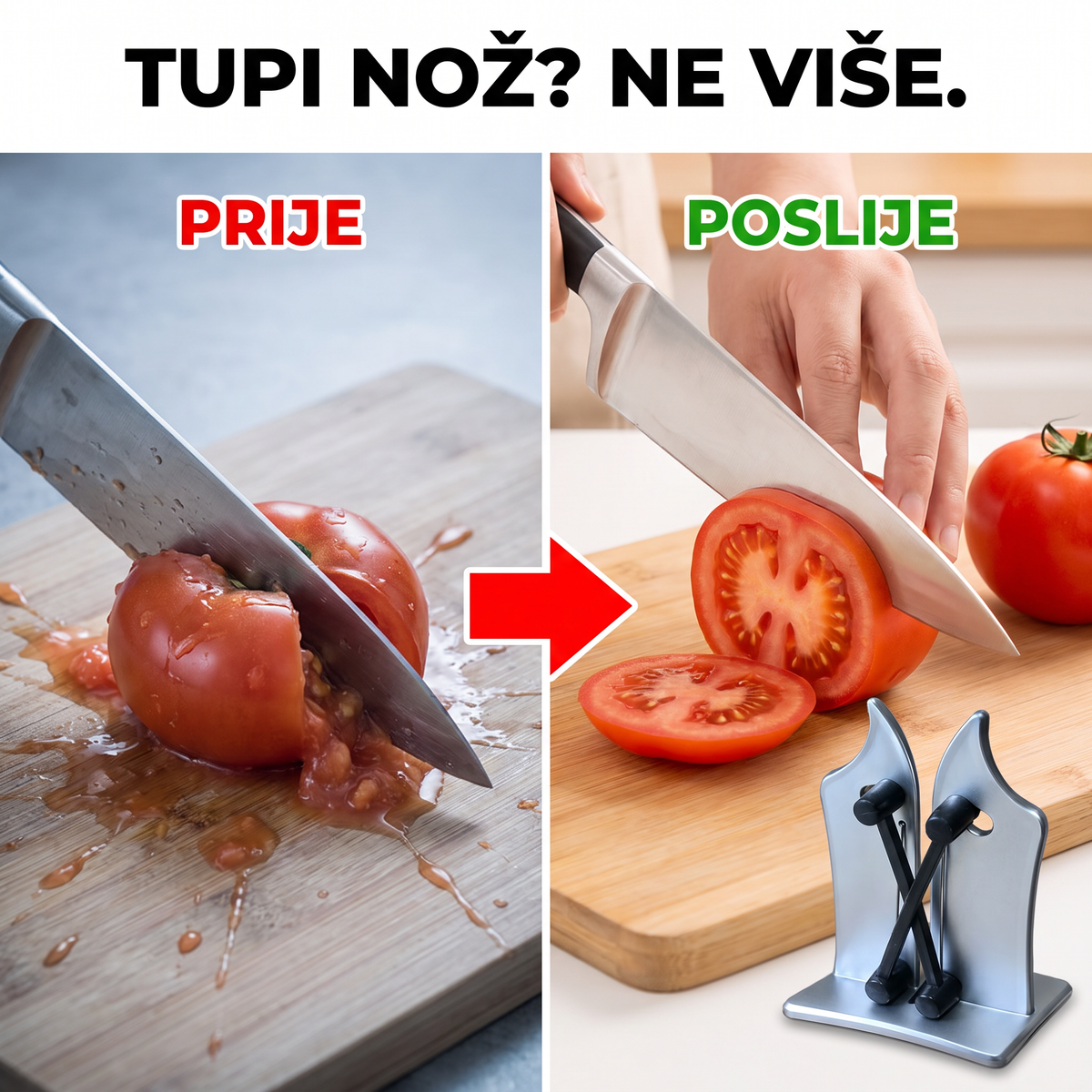 Oštrilica za noževe od nehrđajućeg čelika – profesionalno oštrenje za par sekundi Kvalitetno
