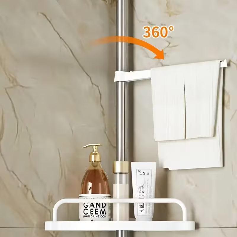 4-slojni kutni kupaonski stalak s rotirajućom šipkom za ručnike Kvalitetno