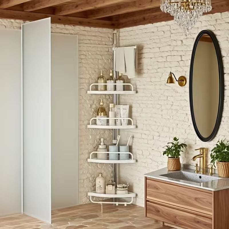 4-slojni kutni kupaonski stalak s rotirajućom šipkom za ručnike Kvalitetno