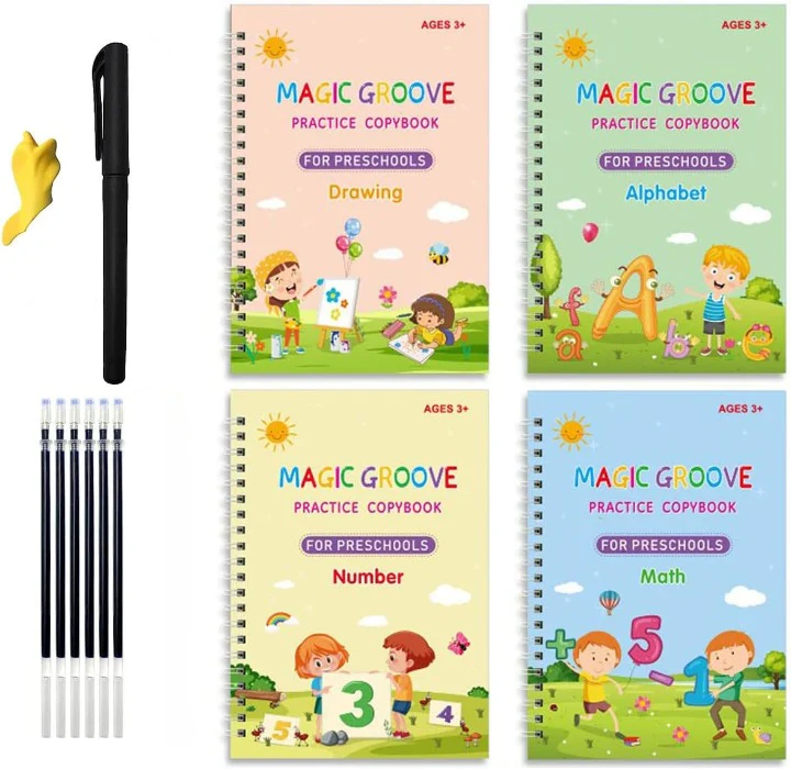 ✨ Magične Vežbanke za Djecu – 4u1 Set za Učenje Pisanja, Brojeva i Crtanja Kvalitetno